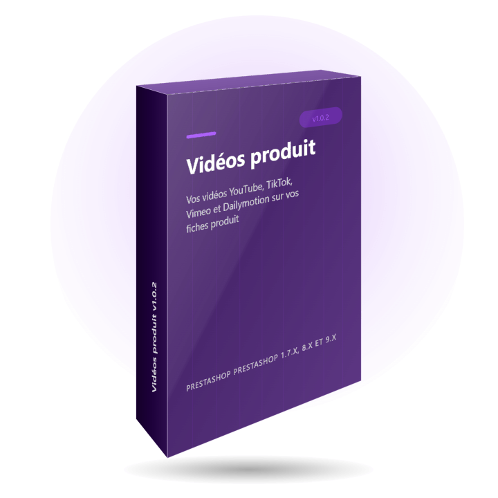 Vidéos produit — YouTube et TikTok sur vos fiches, sans traceur, pour PrestaShop