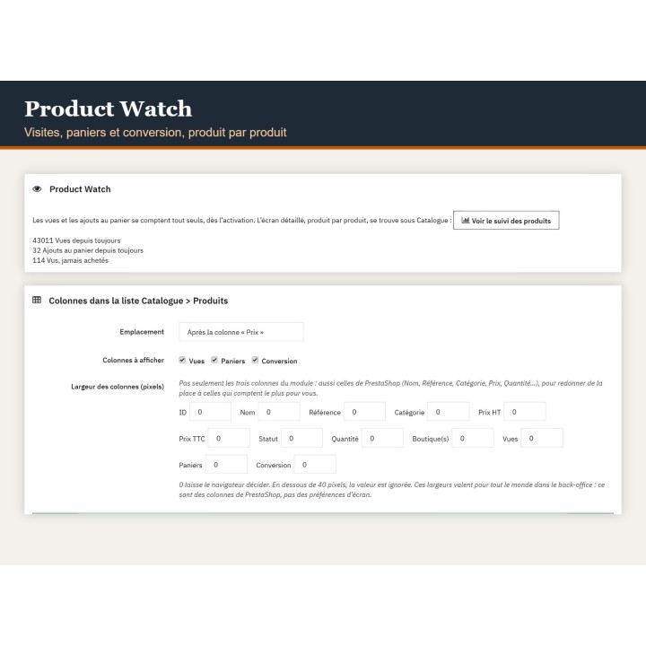Product Watch – Nachverfolgung von Aufrufen und Warenkörben nach Produkt
